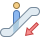 office m style escalator down icon