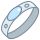 office m style silver ring icon