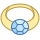 Vista frontal do anel icon