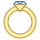 Vista lateral de anel icon