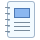 office m style spiral bound booklet icon