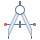 office m style drafting compass icon