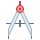 office m style drawing compass icon