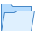 blue ui style 폴더 열기 icon