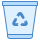blue ui style recycle bin icon
