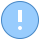 blue ui style 주의 icon