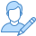 blue ui style registration icon