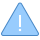 blue ui style 경고 icon