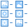 blue ui style list of thumbnails icon