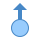 blue ui style swipe up icon
