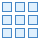 blue ui style thumbnails icon