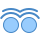 blue ui style two finger double tap icon