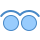 blue ui style two finger tap icon