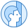blue ui style dazwischenquatschen icon