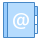 blue ui style address book icon