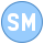 blue ui style service mark icon