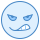 blue ui style angry icon