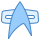 blue ui style voyager badge icon