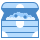 blue ui style schatztruhe icon