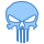 blue ui style punisher icon