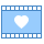 blue ui style romantic movies icon