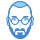 blue ui style steve jobs icon