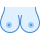 blue ui style breasts icon