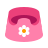 color style baby potty icon