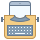 Máquina de escrever com Tablet icon