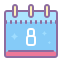 cute color style calendar 8 icon