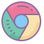 cute color style chrome icon