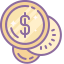 cute color style münzen icon
