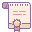 cute color style diploma icon