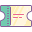 cute color style fahrkarte icon
