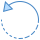 blue ui style nach links drehen icon