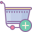 cute color style zum warenkorb hinzufügen icon