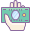 cute color style bar auf die hand icon