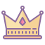 cute color style crown icon