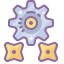 cute color style gears icon
