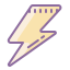 cute color style lightning bolt icon