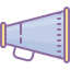 cute color style megaphon icon
