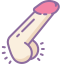 cute color style penis icon