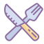 cute color style restaurant icon