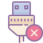 cute color style usb disconnected icon