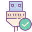 cute color style usb connected icon