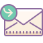 cute color style returned mail icon