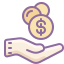 cute color style bargeld erhalten icon