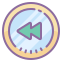 cute color style zurückspulen icon
