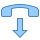 blue ui style 통화 종료 icon