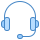 blue ui style headset icon